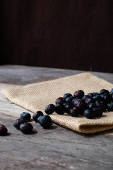 Blueberries in the bowl