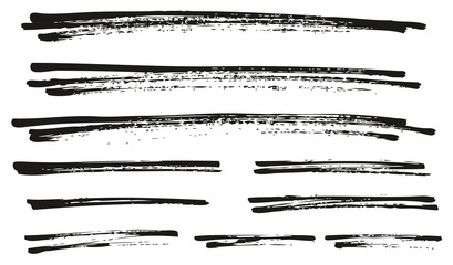 Pen Strokes Bold Grunge Line & Background Set 02