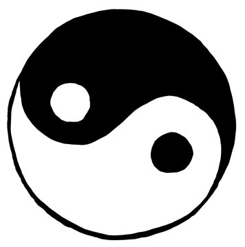 recommend clip art: Silhouette Of A Yin-Yang