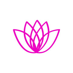 Outline of a lotus flower