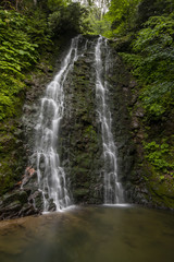 Fototapeta na wymiar Double waterfall Artvin Turkey