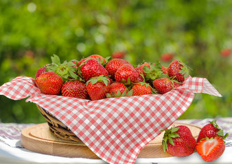 Strawberries in basket
