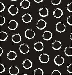 Pen Circle Seamless Pattern & Background Freehand Set 03