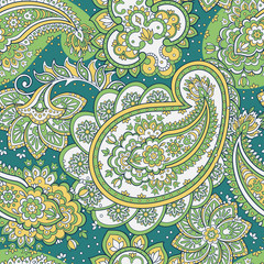 Paisley Pattern. Seamless Asian Textile Background