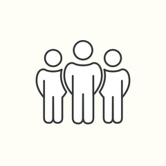 People Icon set in trendy flat style isolated on light background. Crowd signs. Person symbol for your infographics web site design, logo, app, UI. Vector illustration, EPS10.