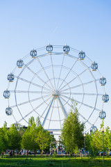 Russia, Voronezh, may 1, 2018. Ferris wheel in the Park.