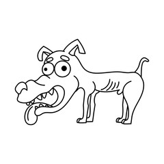 Amazing dog looking illustration