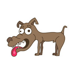 Amazing dog looking illustration