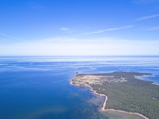 Aerial view of Baltic sea coast
