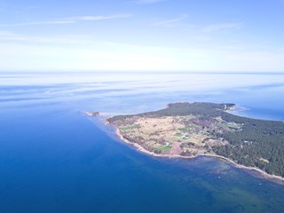 Fototapeta na wymiar Aerial view of Baltic sea coast