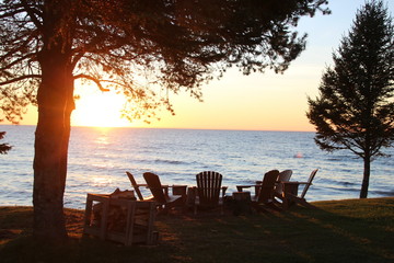 Sunrise on Lake Superior in the Fall