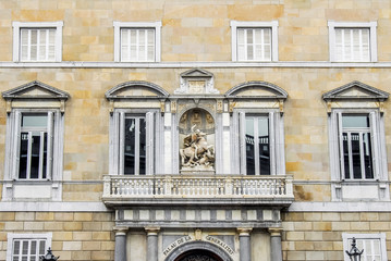 Barcelona, Spain, 28 October 2011: Building of Palau de la Generalitat