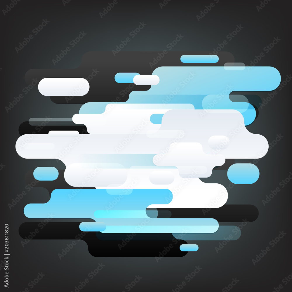 Aufkleber Abstract composition of different color clouds. Abstract vector background