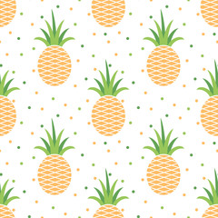 Pineapples seamless pattern