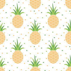Pineapples seamless pattern