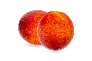 Fruit red orange close-up isolated on white background 
