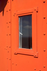 Window in red wall