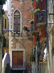 Venedisch, Italien brücke mit Haus