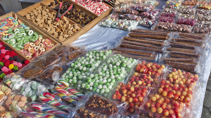 Various sweets and candies for sale