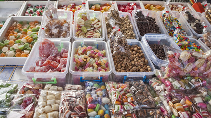 Various sweets and candies for sale