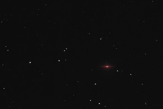 The Sombrero Galaxy in the constellation Virgo as seen from the Odenwald in Germany.
