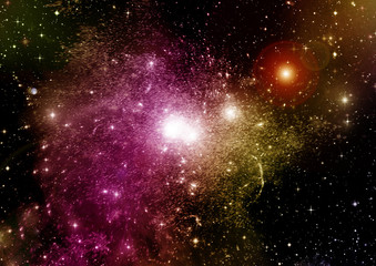 galaxy in a free space