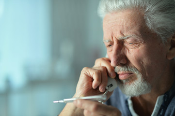 Senior man talking on phone