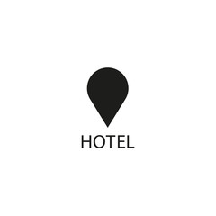 hotel location mark icon. sign design