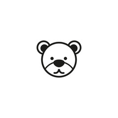 Obraz na płótnie Canvas teddy bear face icon. sign design