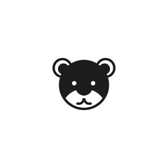 Obraz na płótnie Canvas teddy bear face icon. sign design