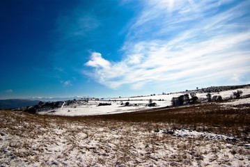mountain, landscape, snow, sky, 