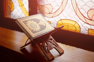 Quran - holy book of Muslims in the mosque