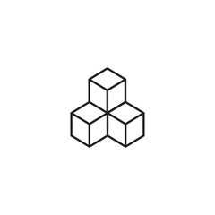 cube icon. sign design