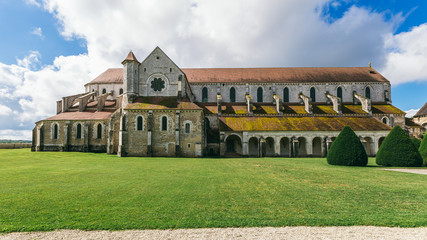 Fototapeta na wymiar Architecture of the medieval French abbey