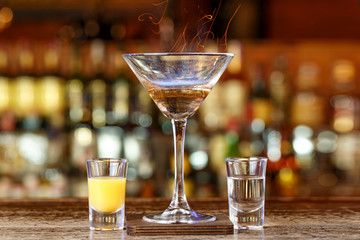 Exotic cocktail on the bar