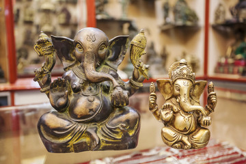 Ganesha statue in Indian souvenire store