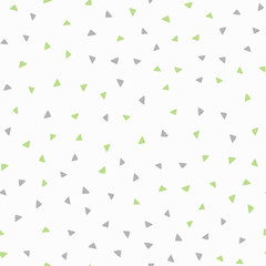 Repeated colored triangles drawn by hand. Geometric seamless pattern. Endless print for boys.