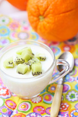 Homemade yogurt with fruit