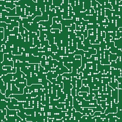 Obraz premium Seamless background in PCB-layout style