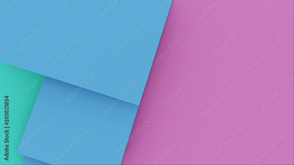 Poster 3d rendering colorful background