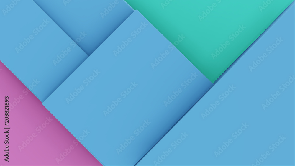 Poster 3d rendering colorful paper background