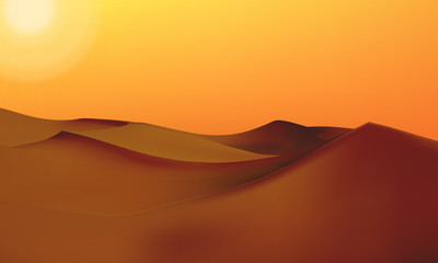 Fototapeta na wymiar Desert evening