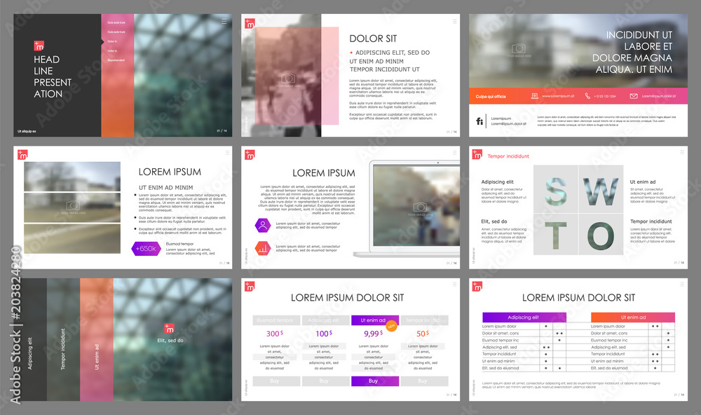 Poster gradient presentation templates elements on a white background. vector infographics. use in presenta