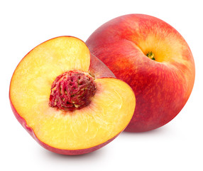 peach fruits Isolated