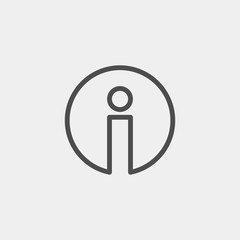 Information flat vector icon. Infocentre flat vector icon