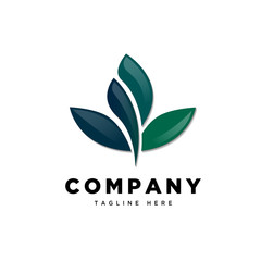 Abstract lotus flower logo