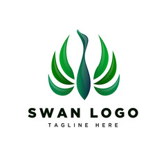 Abstract swan logo