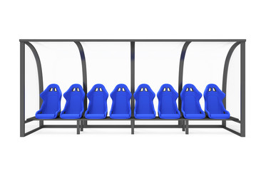 Reserve Chair and Staff Coach Bench Isolated © nerthuz