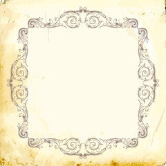 Vector baroque of vintage elements for design. 