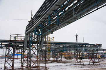 Naklejka premium Oil and gas industry,refinery factory